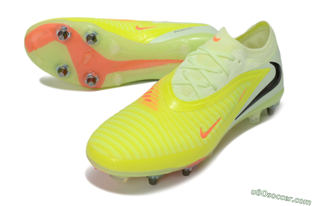 Nike Phantom 6 Elite Low SG Soft Ground Soccer Cleats - Yellow/Fluorescent Green/Neon Orange 3