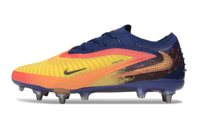 Nike Phantom 6 Low Elite SG Soft Ground Soccer Cleats - Yellow/Bright Yellow/Deep Blue