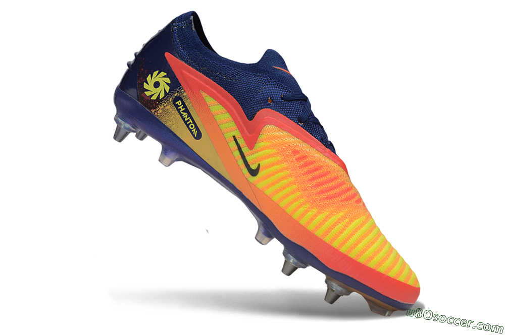 Nike Phantom 6 Low Elite SG Soft Ground Soccer Cleats - Yellow/Bright Yellow/Deep Blue 4