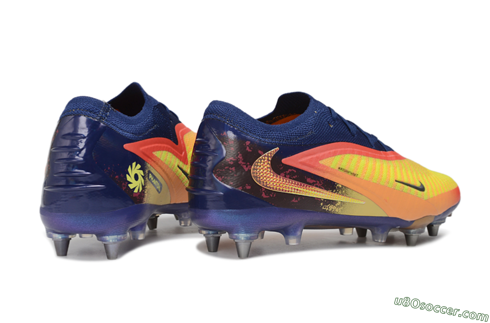Nike Phantom 6 Low Elite SG Soft Ground Soccer Cleats - Yellow/Bright Yellow/Deep Blue 6
