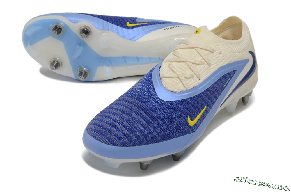 Nike Phantom 6 Low Elite SG Soft Ground Soccer Cleats - Blue/Light Blue/White 3
