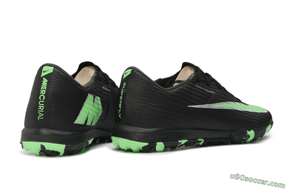 Nike Air Zoom Mercurial Superfly 11 TF Artificial Turf Soccer Shoes - Black/Neon Green/Electric Lime 6