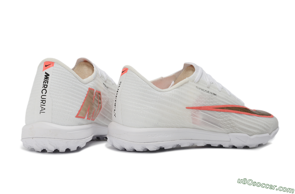 Nike Air Zoom Mercurial Superfly 11 TF Artificial Turf Soccer Shoes - White/Crimson Blaze/Soft Silver 6