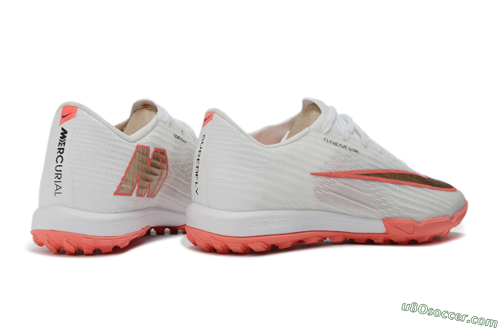 Nike Air Zoom Mercurial Superfly 11 TF Artificial Turf Soccer Shoes - White/Fiery Red/Metallic Gold 6