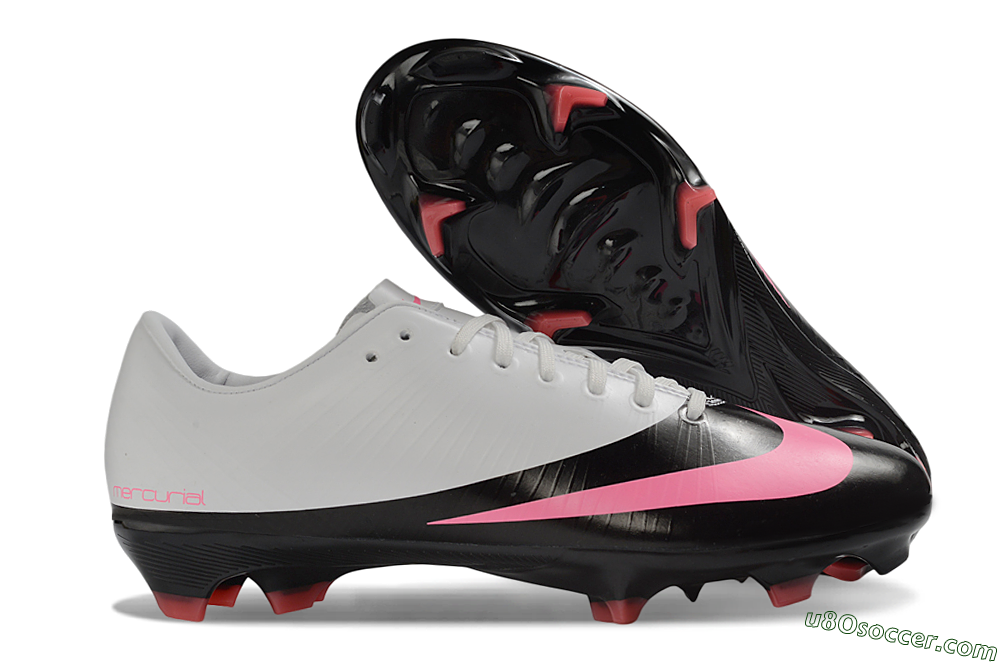 CR7 x Nike Air Zoom Mercurial Vapor 16 Elite AG Firm Ground Soccer Cleats - Black/Hot Pink/White 1