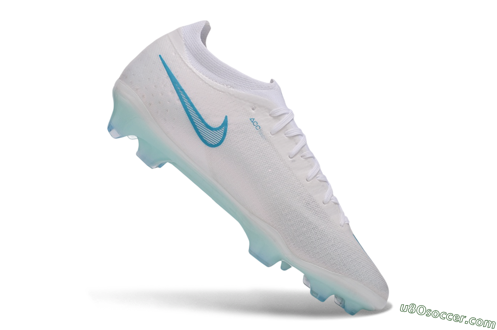 Nike Air Zoom Mercurial Vapor 17 Elite FG Firm Ground Soccer Cleats - White/Aqua Blue/Crystal Clear 4