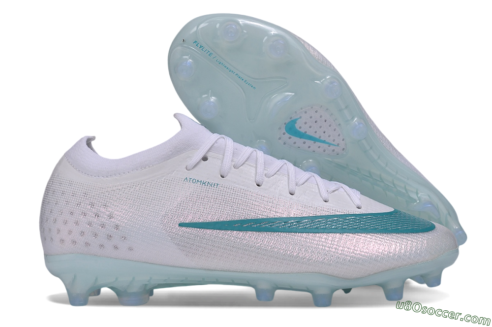 Nike Air Zoom Mercurial Vapor 17 Elite AG Artificial Grass Soccer Cleats - White/White/Teal 1