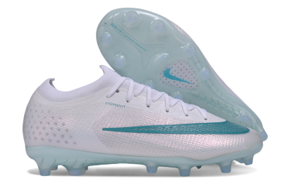 Nike Air Zoom Mercurial Vapor 17 Elite AG Artificial Grass Soccer Cleats - White/White/Teal