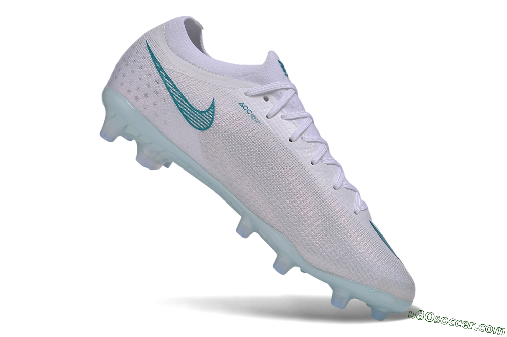 Nike Air Zoom Mercurial Vapor 17 Elite AG Artificial Grass Soccer Cleats - White/White/Teal 4