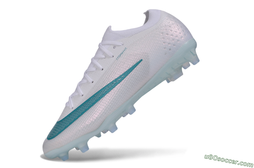 Nike Air Zoom Mercurial Vapor 17 Elite AG Artificial Grass Soccer Cleats - White/White/Teal 5