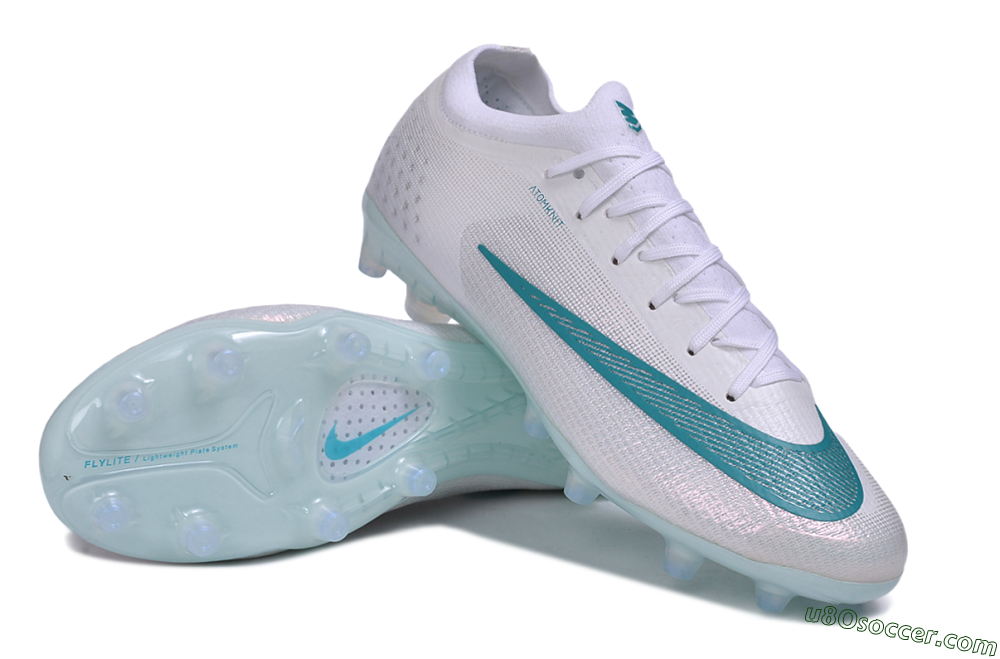 Nike Air Zoom Mercurial Vapor 17 Elite AG Artificial Grass Soccer Cleats - White/White/Teal 3