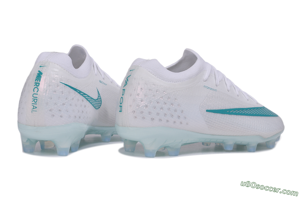 Nike Air Zoom Mercurial Vapor 17 Elite AG Artificial Grass Soccer Cleats - White/White/Teal 6