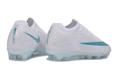 Nike Air Zoom Mercurial Vapor 17 Elite AG Artificial Grass Soccer Cleats - White/White/Teal
