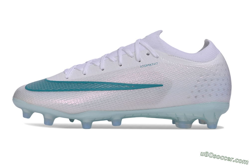 Nike Air Zoom Mercurial Vapor 17 Elite AG Artificial Grass Soccer Cleats - White/White/Teal 2
