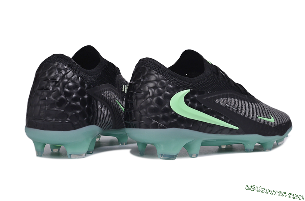 Nike Phantom 6 Elite Low FG Firm Ground Soccer Cleats - Black/Black/Mint Foam 6