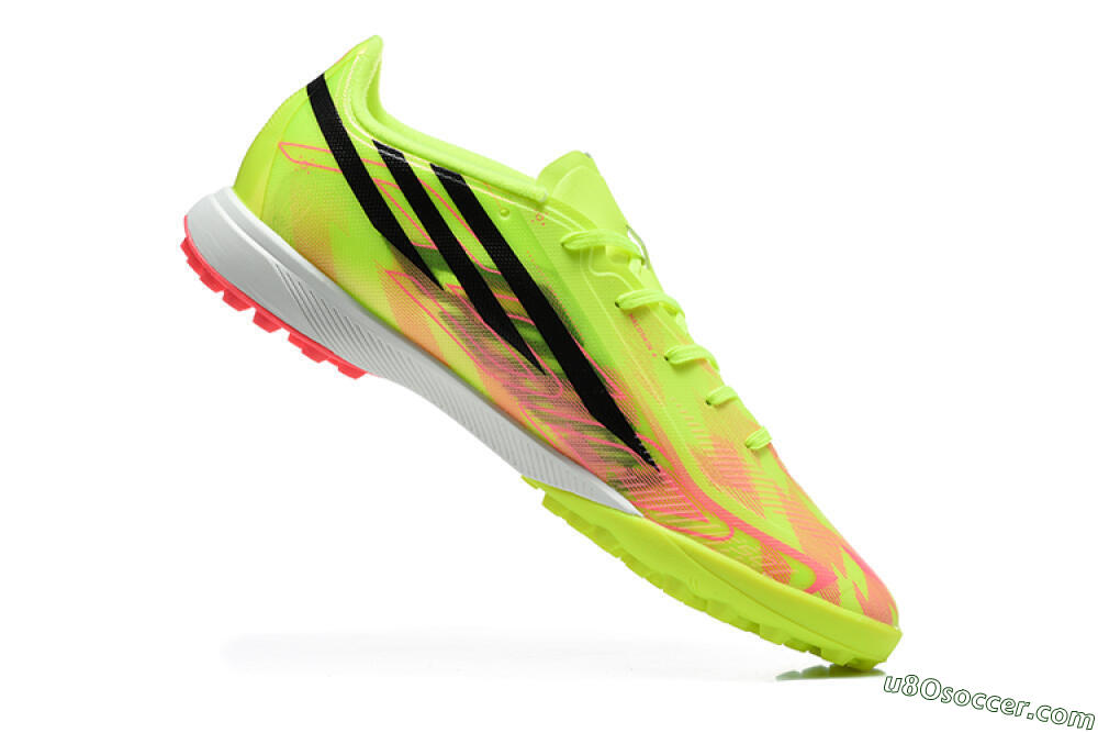 Adidas F50 Hyperfast Pro TF Artificial Turf Soccer Shoes - Yellow/Solar Yellow/Lucid Pink 7