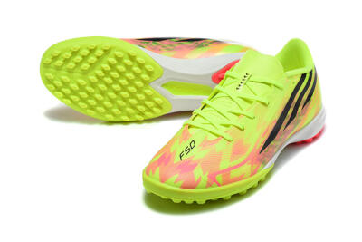 Adidas F50 Hyperfast Pro TF Artificial Turf Soccer Shoes - Yellow/Solar Yellow/Lucid Pink