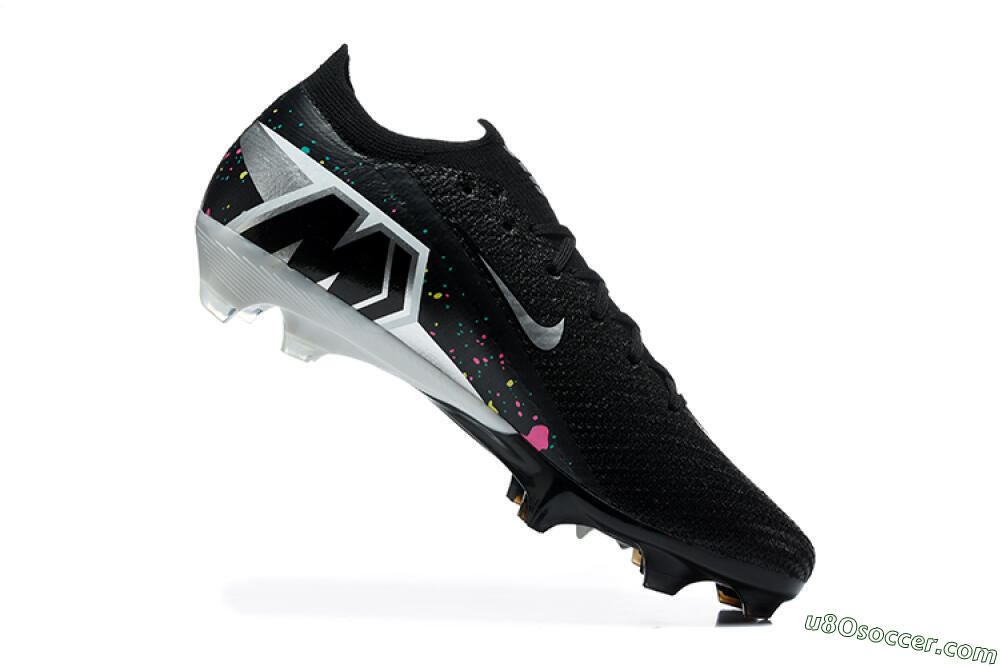 Nike Air Zoom Mercurial Vapor 16 Elite FG Firm Ground Soccer Cleats - Black/Black/Multicolor 7