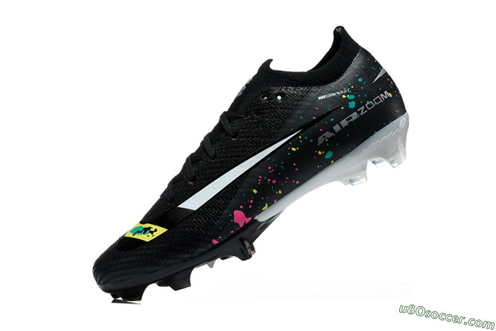 Nike Air Zoom Mercurial Vapor 16 Elite FG Firm Ground Soccer Cleats - Black/Black/Multicolor 8