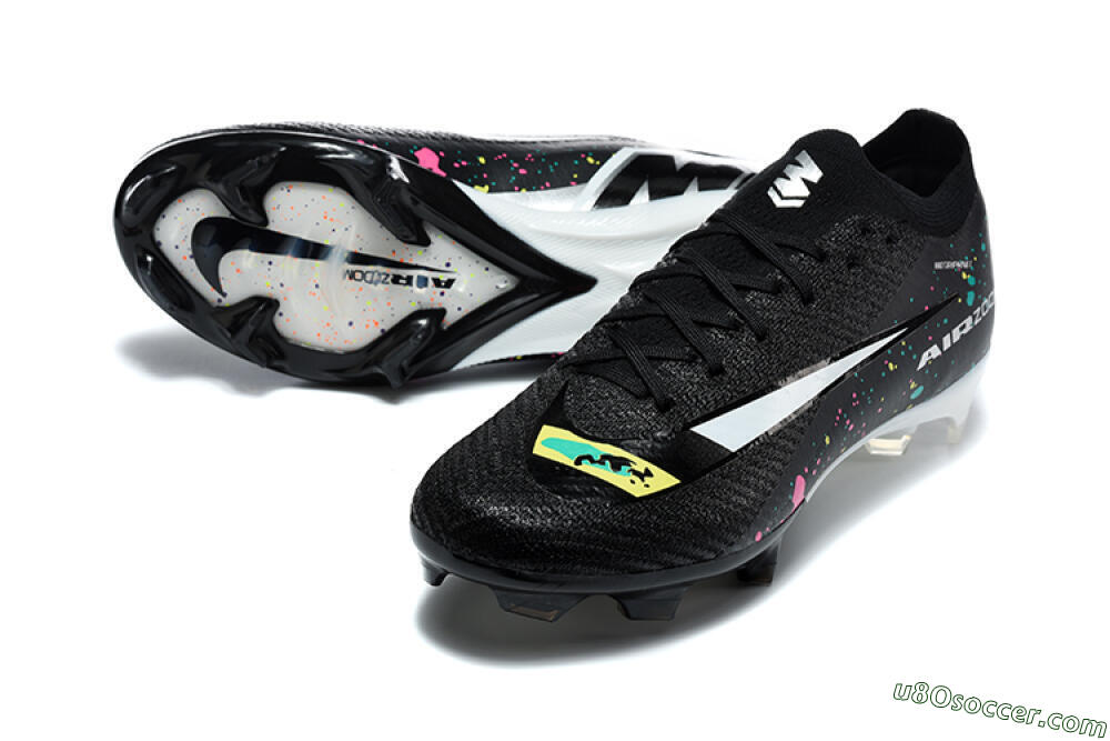Nike Air Zoom Mercurial Vapor 16 Elite FG Firm Ground Soccer Cleats - Black/Black/Multicolor 3