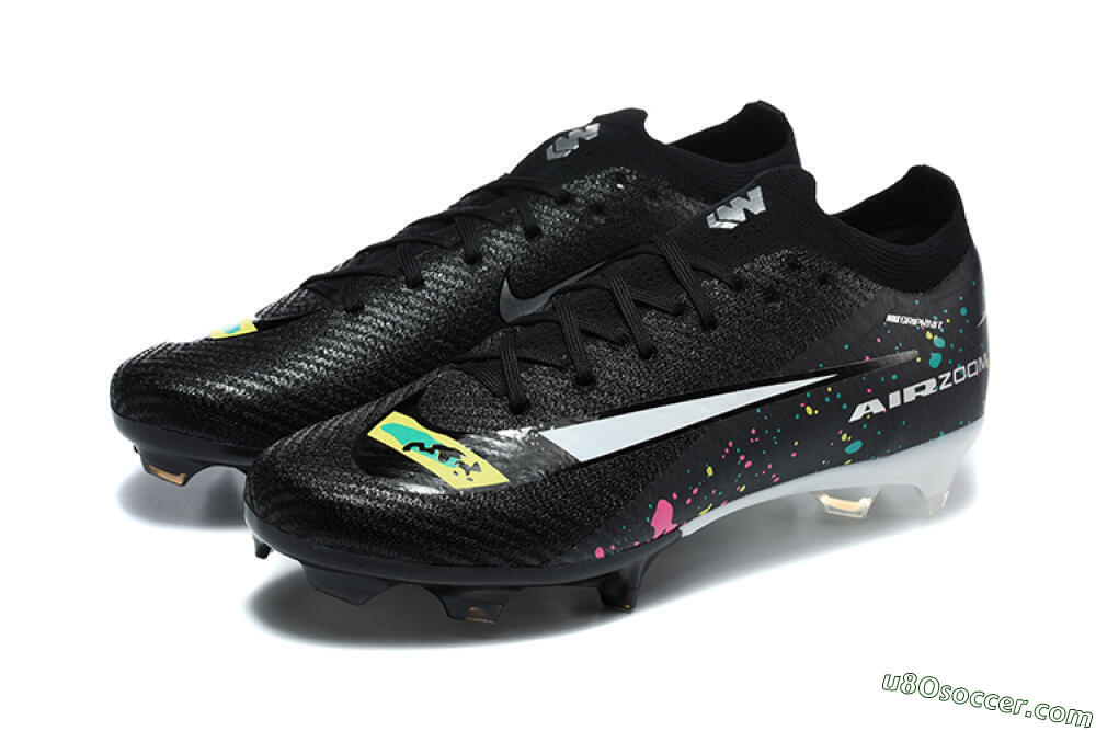 Nike Air Zoom Mercurial Vapor 16 Elite FG Firm Ground Soccer Cleats - Black/Black/Multicolor 5