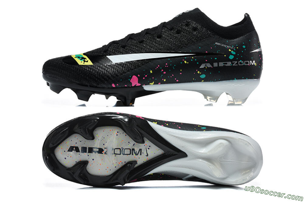 Nike Air Zoom Mercurial Vapor 16 Elite FG Firm Ground Soccer Cleats - Black/Black/Multicolor 0
