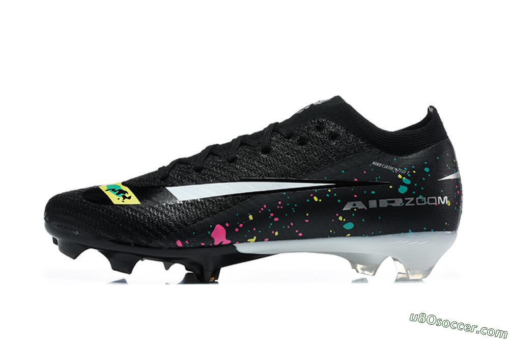 Nike Air Zoom Mercurial Vapor 16 Elite FG Firm Ground Soccer Cleats - Black/Black/Multicolor 2