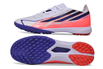 Adidas F50 Hyperfast Pro TF Artificial Turf Soccer Shoes - White/Lucid Fuchsia/Royal Blue