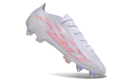 Adidas F50 Hyperfast Elite SG Soft Ground Soccer Cleats - White/White/Solar Red