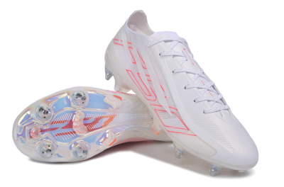 Adidas F50 Hyperfast Elite SG Soft Ground Soccer Cleats - White/White/Solar Red