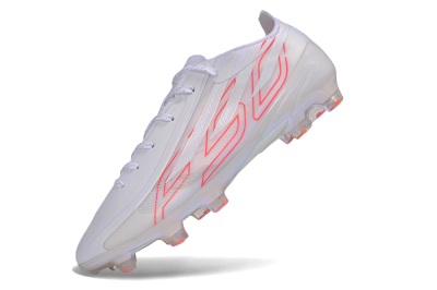 Adidas F50 Hyperfast Evo FG Firm Ground Soccer Cleats - White/White/Solar Red