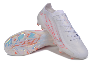 Adidas F50 Hyperfast Evo FG Firm Ground Soccer Cleats - White/White/Solar Red