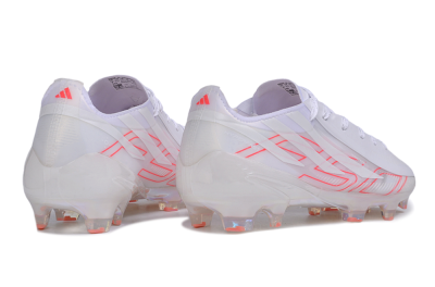 Adidas F50 Hyperfast Evo FG Firm Ground Soccer Cleats - White/White/Solar Red