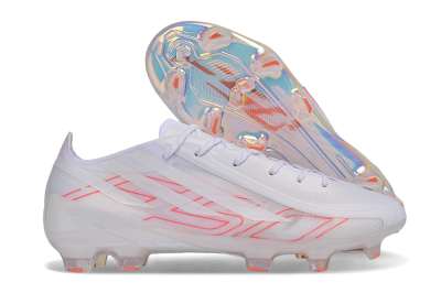 Adidas F50 Hyperfast Evo FG Firm Ground Soccer Cleats - White/White/Solar Red