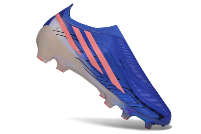 Adidas F50 Hyperfast Elite Laceless FG Firm Ground Soccer Cleats - Blue/Lucid Blue/Stellar Coral