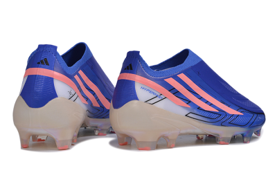Adidas F50 Hyperfast Elite Laceless FG Firm Ground Soccer Cleats - Blue/Lucid Blue/Stellar Coral