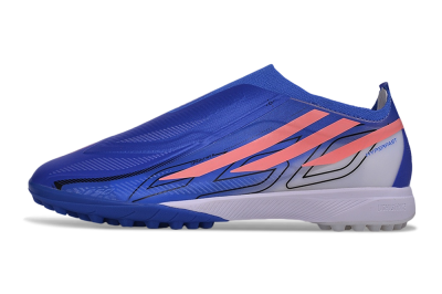 Adidas F50 Hyperfast Elite Laceless TF Artificial Turf Soccer Shoes - Blue/Lucid Blue/Solar Pink