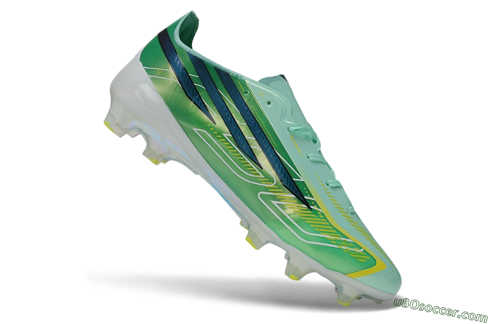 Adidas F50 Hyperfast Elite FG Firm Ground Soccer Cleats - Green/Mint Green/Iridescent Teal 5
