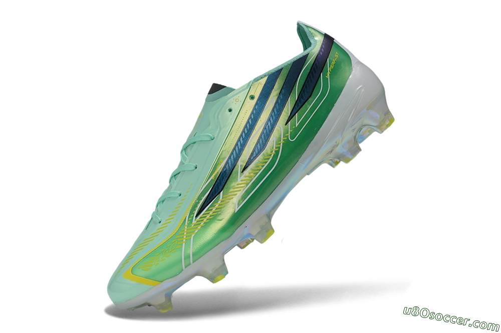 Adidas F50 Hyperfast Elite FG Firm Ground Soccer Cleats - Green/Mint Green/Iridescent Teal 6