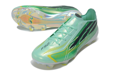 Adidas F50 Hyperfast Elite FG Firm Ground Soccer Cleats - Green/Mint Green/Iridescent Teal