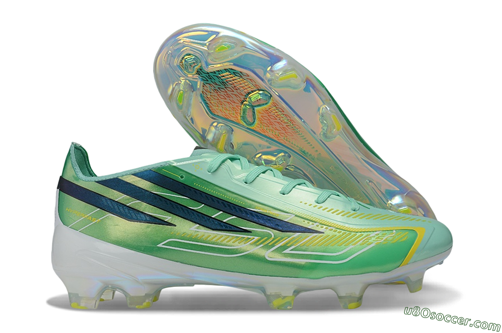Adidas F50 Hyperfast Elite FG Firm Ground Soccer Cleats - Green/Mint Green/Iridescent Teal 1