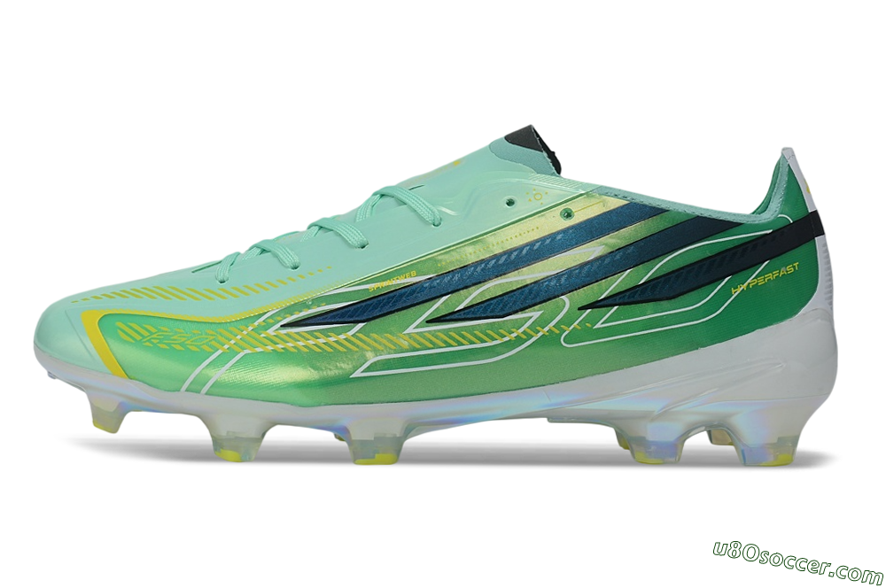Adidas F50 Hyperfast Elite FG Firm Ground Soccer Cleats - Green/Mint Green/Iridescent Teal 2