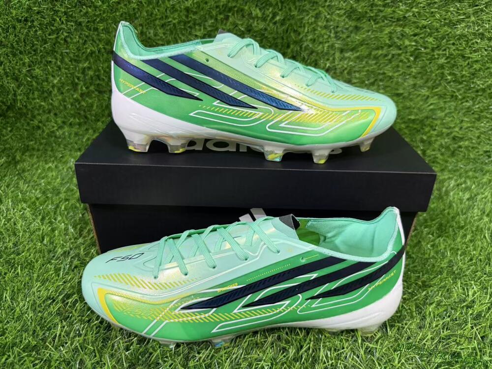 Adidas F50 Hyperfast Elite FG Firm Ground Soccer Cleats - Green/Mint Green/Iridescent Teal
