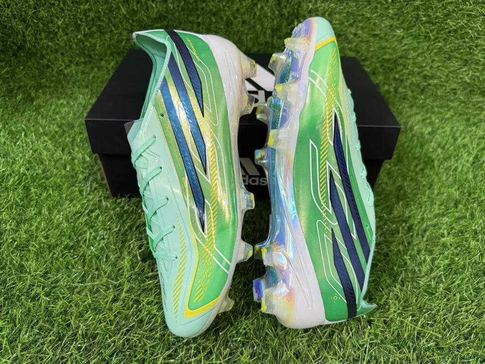 Adidas F50 Hyperfast Elite FG Firm Ground Soccer Cleats - Green/Mint Green/Iridescent Teal