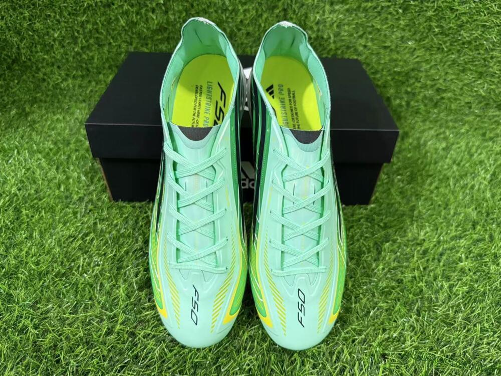 Adidas F50 Hyperfast Elite FG Firm Ground Soccer Cleats - Green/Mint Green/Iridescent Teal