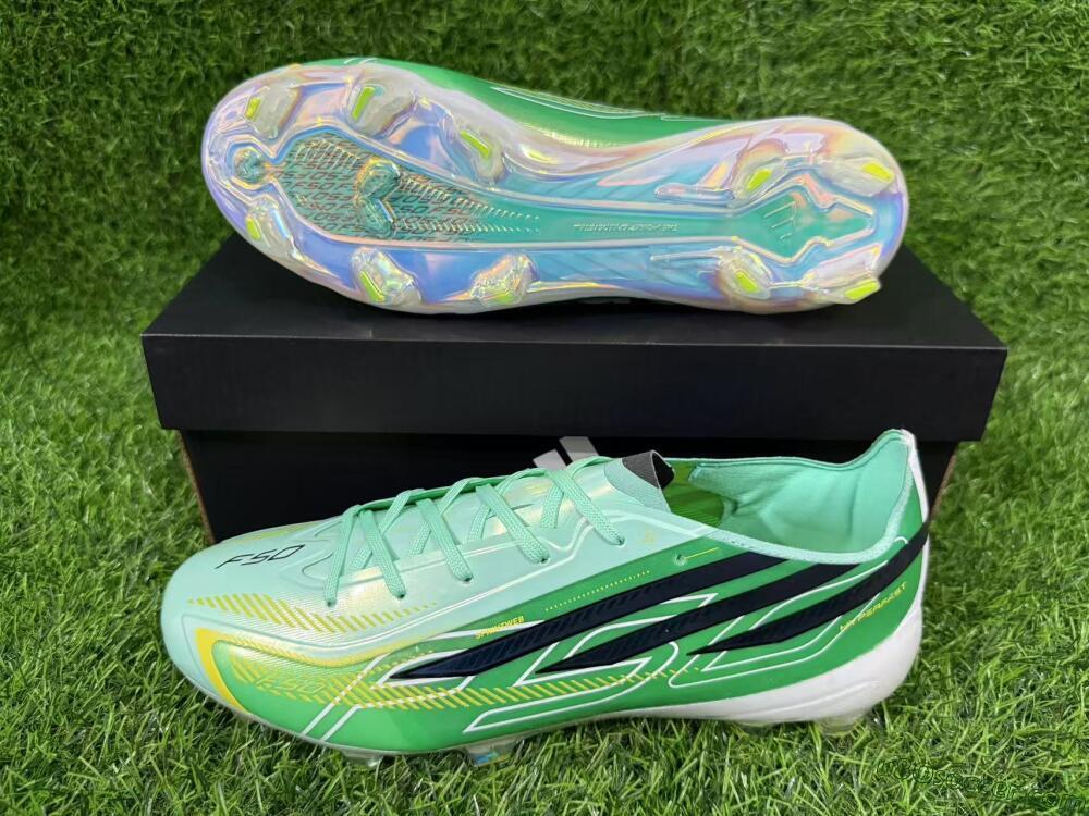 Adidas F50 Hyperfast Elite FG Firm Ground Soccer Cleats - Green/Mint Green/Iridescent Teal