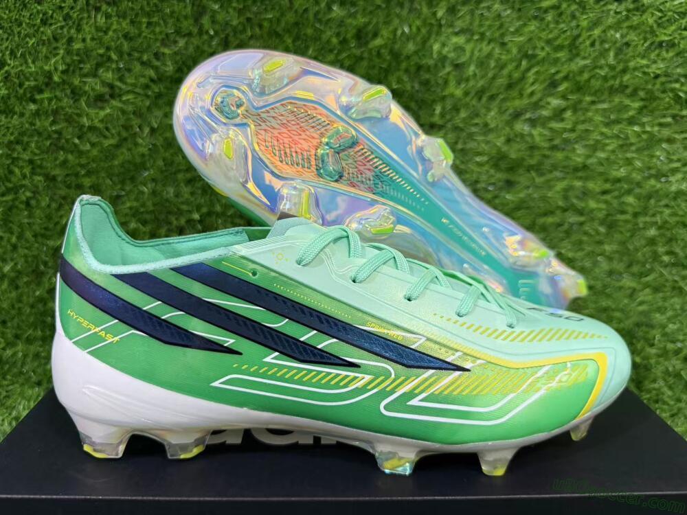 Adidas F50 Hyperfast Elite FG Firm Ground Soccer Cleats - Green/Mint Green/Iridescent Teal