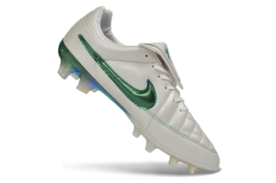 Nike Tiempo Legend SE FG Firm Ground Soccer Cleats - White/Pearl White/Emerald Green