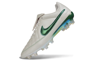 Nike Tiempo Legend SE FG Firm Ground Soccer Cleats - White/Pearl White/Emerald Green