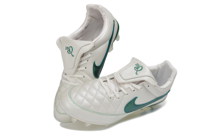 Nike Tiempo Legend SE FG Firm Ground Soccer Cleats - White/Pearl White/Emerald Green